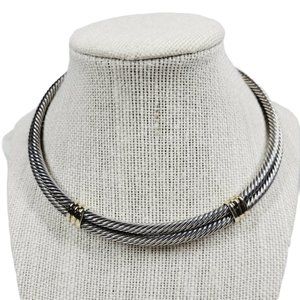David Yurman Double Cable Choker Necklace